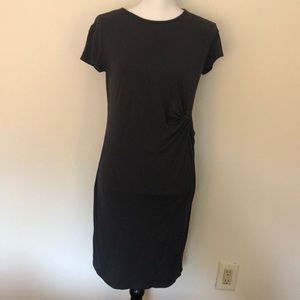 H&M LOGG Fitted Grey Midi Dress Medium